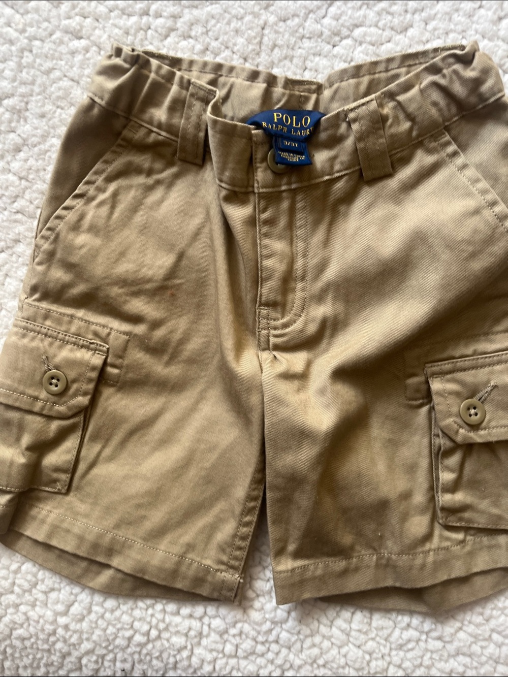 Ralph Lauren Beige/Tan Cotton Cargo Shorts, new without tags.